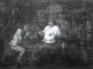 Smokers In A Tavern by Adriaen Jansz van Ostade