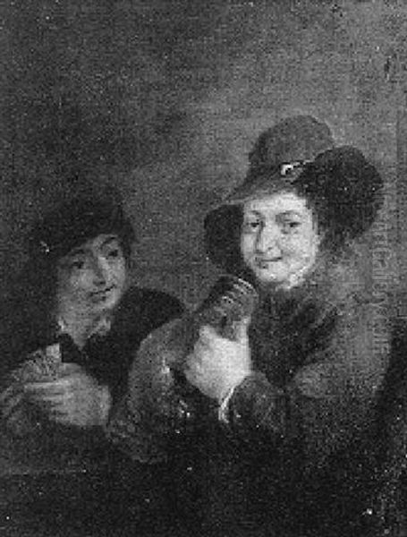 Two Boys Drinking - view 1