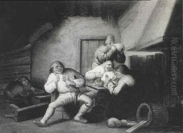 Peasants Carousing In A Tavern - view 1