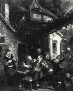 Bauern Vor Dem Wirtshaus by Adriaen Jansz van Ostade