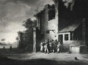 A Group Of Children Outside A Farm