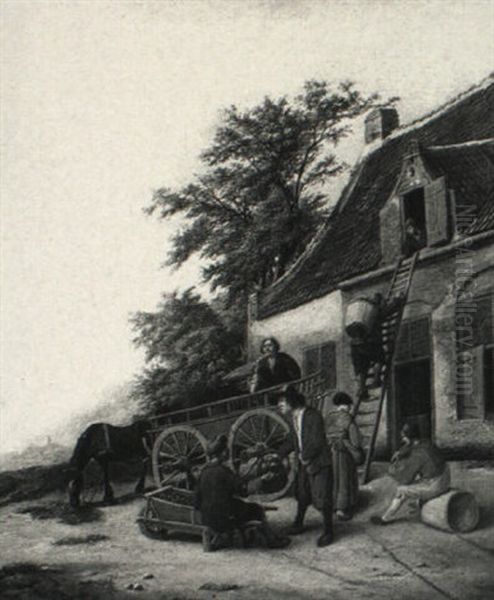 A Coal Merchant Delivering To A House - view 1