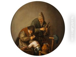 Beim Entlausen by Isaac Van Ostade