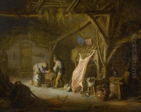 Bauernfamilie In Einer Scheune - view 1