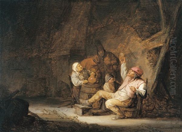 Interieur Met Boerengezelschap - Scene D'auberge - view 1
