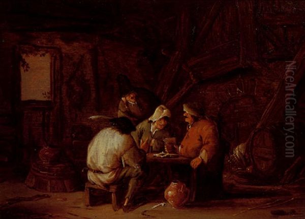 Peasants Drinking In An Interior - view 1
