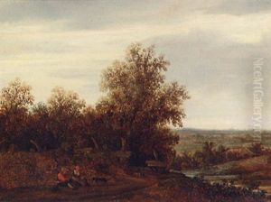Peasants Resting On A Country Track