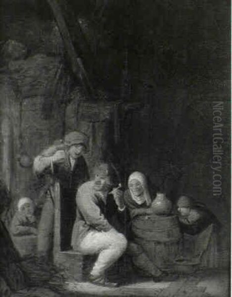 Peasants Making Merry In A Barn - view 1