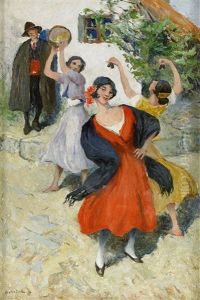 Dansande Spanjorskor by Allan Erik August Oesterlind