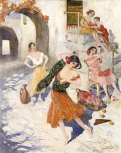 Dansande Spanjorskor by Allan Erik August Oesterlind