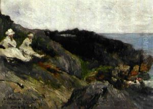 Gertrud Olson Och Fru Osterlind, Ile De Brehat by Allan Erik August Oesterlind