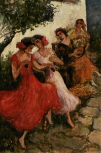 Dansende Og Musicerende Spanierinder