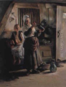 Allmogeinterior by Allan Erik August Oesterlind
