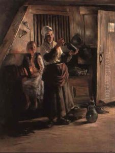 Allmogeinterior by Allan Erik August Oesterlind