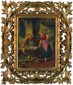 Gesprach In Der Klosterkuche by Carl Ostersetzer