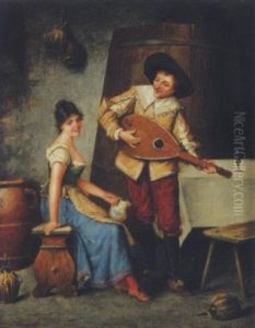 Der Mandolinenspieler Und Seine Zuhorerin
