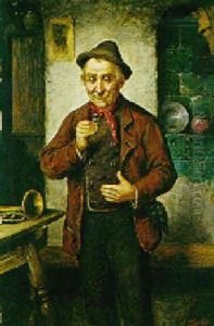 Bauer Mit Schnapsglas