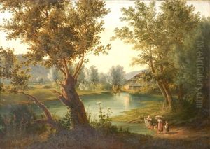 Vue Prise Aux Environs De Moitiers Dans Le Valtravers, Ctn. De Neuchatel by Rose d' Osterwald