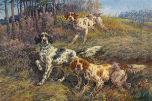 Three Hunting Dogs