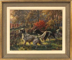 Two Setters On The Hunt by Edmund Henry Osthaus