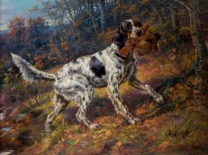 English Setter With Grouse