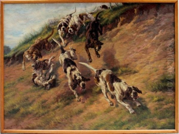 Eight Dogs On The Hunt - view 1