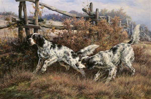 A Pair Of Setters On The Hunt - view 1