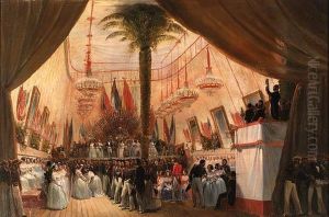 Bal A Bord De La Crole La Havana by Henri Pierre L. Blanchard
