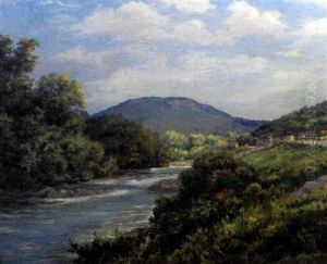 River Landscape With Distant Mountains by Edmund Henry Osthaus