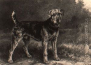Portrait Of An Airdale Terrier by Edmund Henry Osthaus