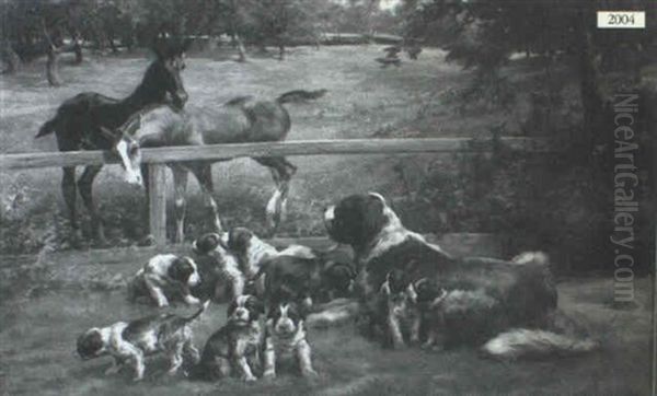 Landscape With Horses And Dogs - view 1