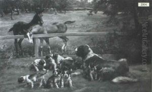 Landscape With Horses And Dogs Landscape With Horses And Dogs