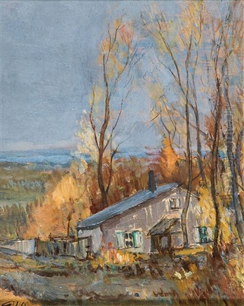 Einsames Haus In Herbstlicher Landschaft - view 1
