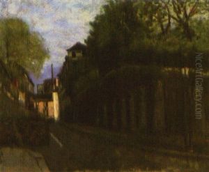 Parisian Street Scene (pere Lachaise) by Sam Ostrowsky