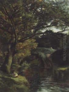 Sunshine, The Maiden Bridge, Newbattle Abbey by John Hervey Oswald