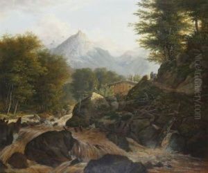 Wildbach Im Werdenfelser Land by Johann Nepomuk Ott