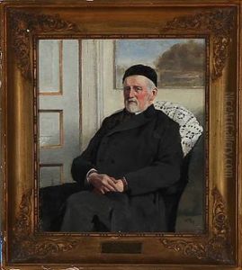 Portrait Of The Danish Painter E. Rasmussen Eilersen