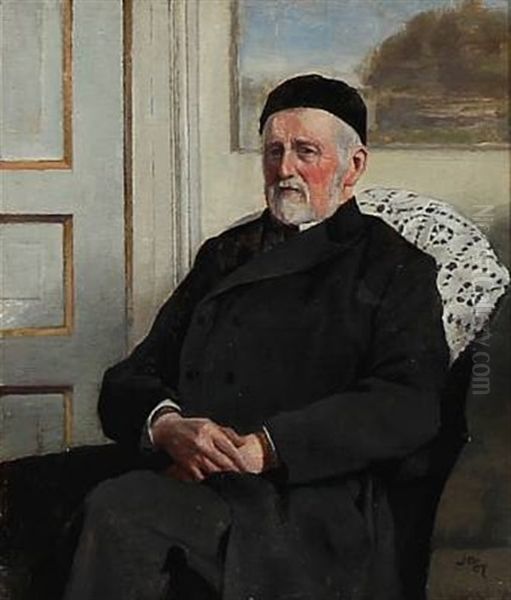 Portrait Of The Danish Painter E. Rasmussen Eilersen - view 1