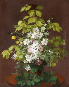 Still Life With A Bouquet Of Apple Blossoms And Narcissus