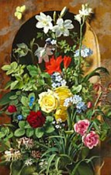 A Flower Still Life In Front Of A Niche - view 1