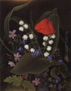 Wiesenblumen - Maiglockchen, Mohn, Storchenschnabel Und Ehrenpreis by Otto Didrik Ottesen