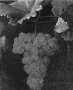 Still Life Of Grapes On A Vine by Otto Didrik Ottesen