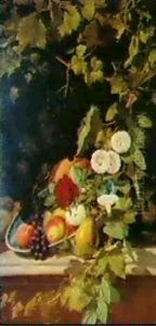A Still Life Of Flowers And Fruit by Otto Didrik Ottesen