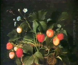 Wild Strawberries In A Pot. by Otto Didrik Ottesen