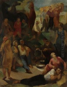 Le Repos Des Moissonneurs by Henri Ottmann