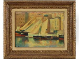 Voiliers A Quai by Henri Ottmann