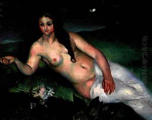 Modele Dans Un Paysage by Henri Ottmann