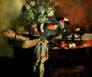 Nature Morte Au Posson Rouge by Henri Ottmann
