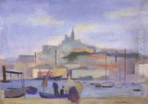 Sur Le Port De Marseille by Henri Ottmann