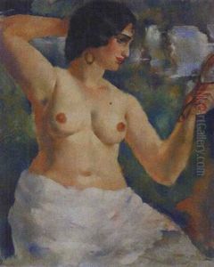 Femme A La Toilette by Henri Ottmann